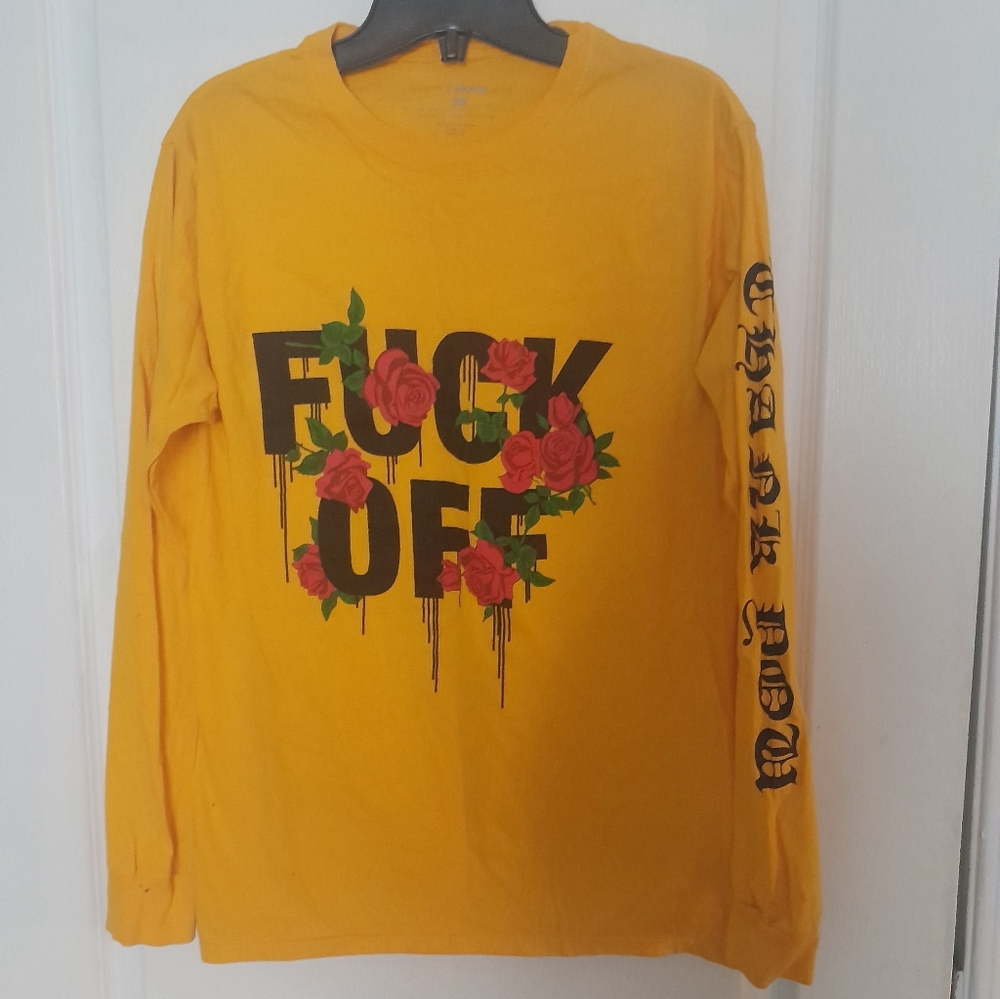 Fashion Nova Men Bright Orange Crew Neck Tee